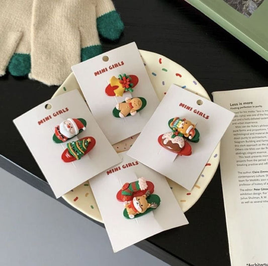 Christmas hair clip (8pcs)