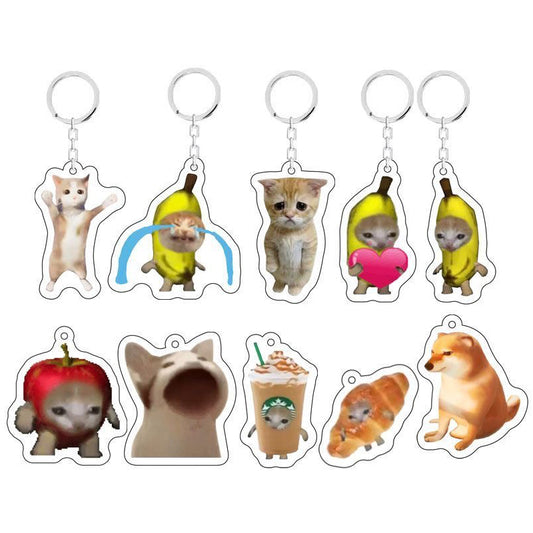 Cute Acrylic Meme Keychain (Free shipping for any 5pcs)