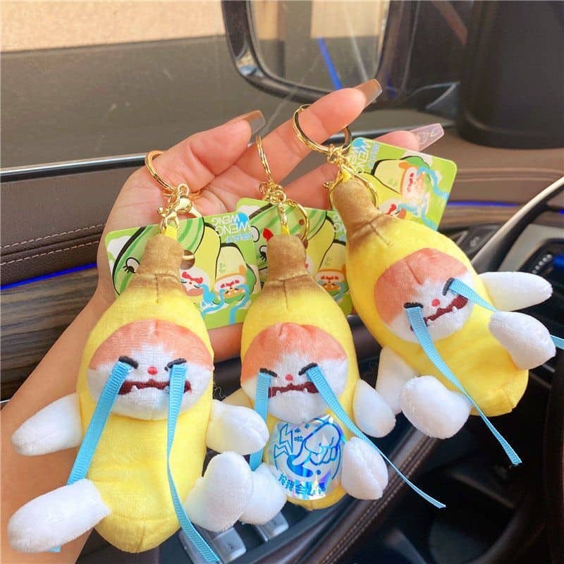 Llavero Banana Cat de 2da Generación (Sonido de llanto)